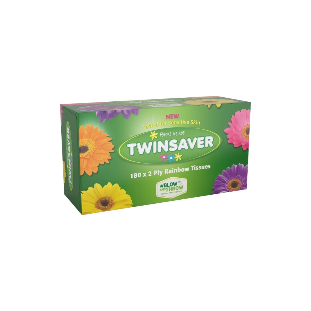 Twinsaver Facial Tissues White (180's)
