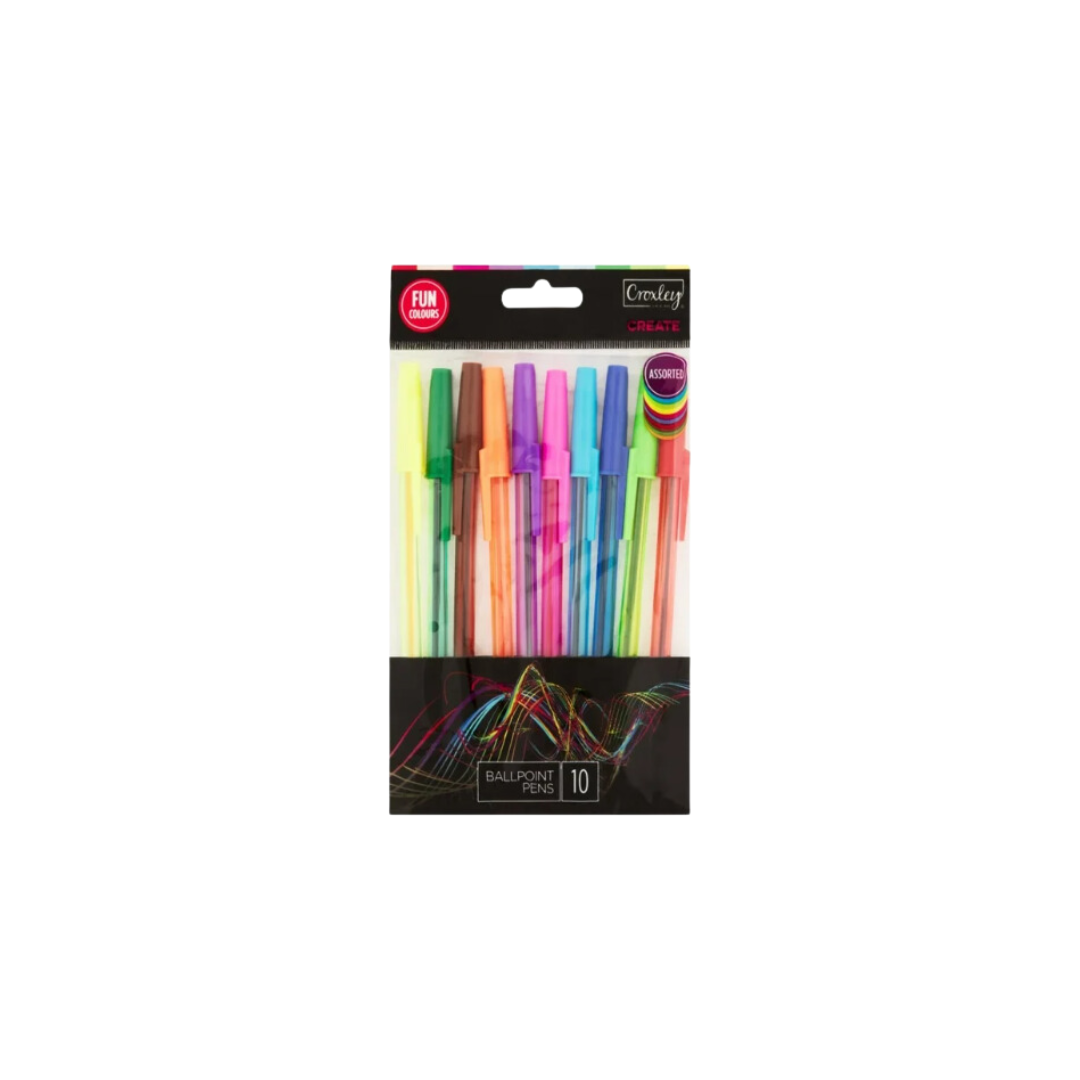 CROXLEY CREATE Ballpoint Pen 10 Assorted Fun